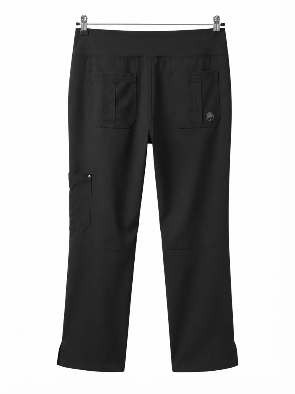 Healing Hands Purple Label 9133P Women's Medium Petite Black Scrub Pants - Picture 2 of 7